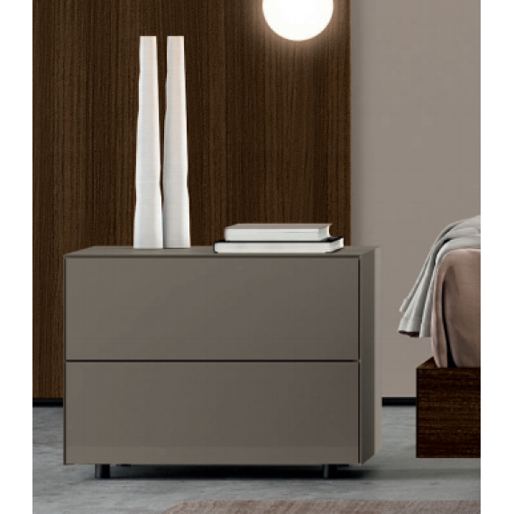 Wooden bedside table with 2-3 drawers by Colombini Casa Filo.