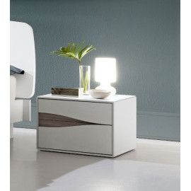 Mesita de noche de diseño con 2 cajones y ranura frontal S75 Sirio