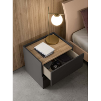 Design bedside table with central handle Colombini Casa Label