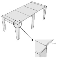 Extendable console table 90×25/211 cm Anea