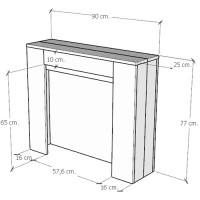 Extendable console table with internal extensions Kiba