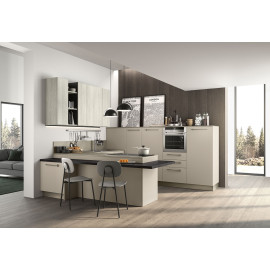 Modern linear modular kitchen 285cm with Beko appliances Quadra by Artec Colombini Casa