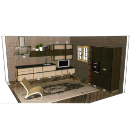 Modular kitchen with island and appliances Beyond