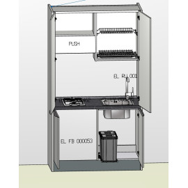 125cm Shell Monoblock Kitchen by Artec Colombini Casa complete with appliances