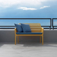 Outdoor Net Bench divan lightweight and compact in fiberglass polypropylene Nardi Outdoor.
