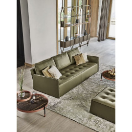 Antares modern sofa with stitching made of fabric or leather by Bontempi Casa.