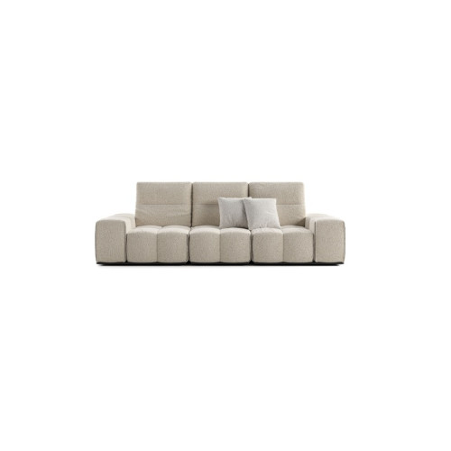 Divano Block con spalliera traslante e trapuntatura Cubo Rosso