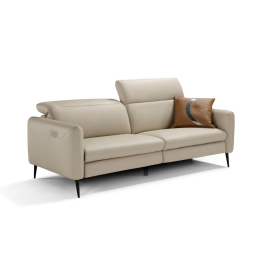Dusk fixed or reclining sofa in leather or microfiber by Ego Italiano