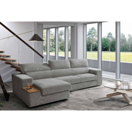 Pull-out sofa with right/left peninsula and Giove Special Biel support surface.