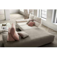 Fixed sofa with Astor sliding backrest system by Samoa