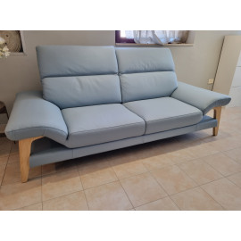 Sofá de cuero genuino Meriem Outlet Ego Italiano