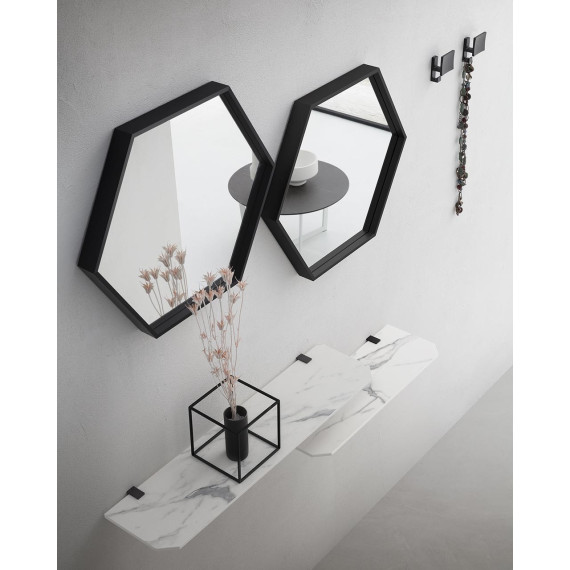 Ingresso moderno con doppio specchio esagonale La Primavera Cross 