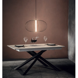 LED-Hängeleuchte Mizar aus Kohlenstoffstahl von Stones