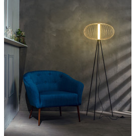 Lampada Mizar a led da terra in acciaio al carbonio Stones