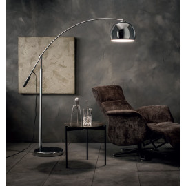 Lampada da terra Manhattan di Stones in metallo cromato