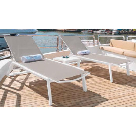 Aluminum and Textilene Capri Sun Lounger