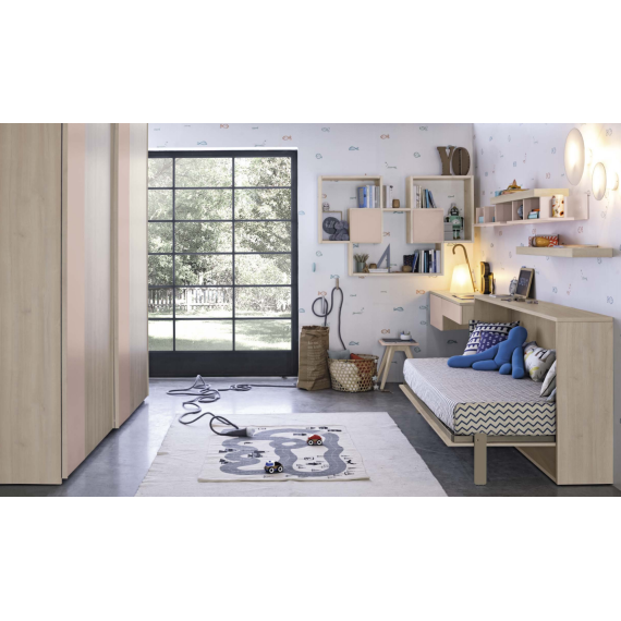 Lit simple escamotable horizontal Colombini Casa Click