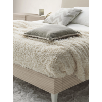 Wooden bed with upholstered headboard Chloè Devina Nais