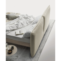 Wooden bed with upholstered headboard Chloè Devina Nais