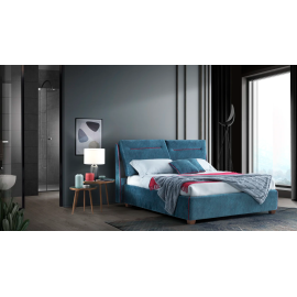 Letto matrimoniale imbottito con contenitore - Riace Artigiana Letti 