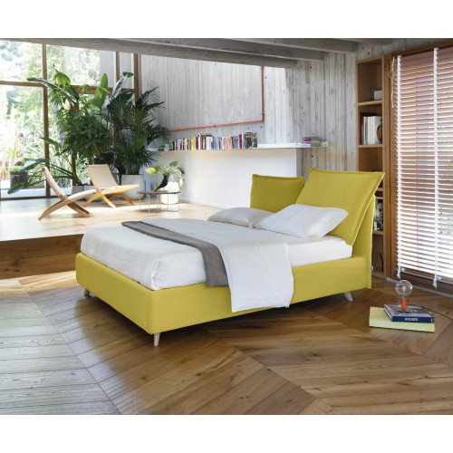 Letto matrimoniale imbottito con cuscini reclinabili So Pop - Noctis