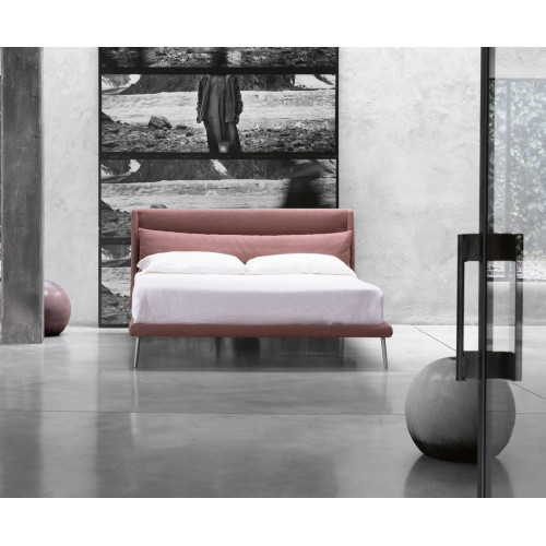 Letto matrimoniale imbottito con cuscino intero o separato Eddie H10 - Noctis
