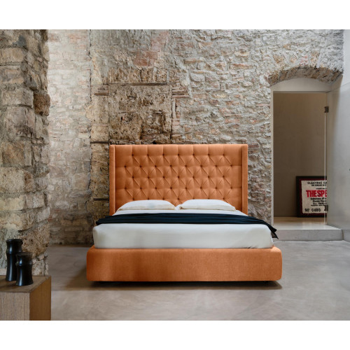 Letto matrimoniale imbottito con testata alta Star H30 Noctis