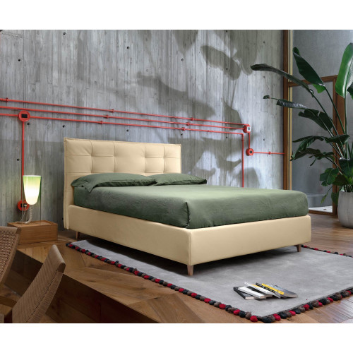 Letto matrimoniale imbottito con testata Capitonné Bob Noctis