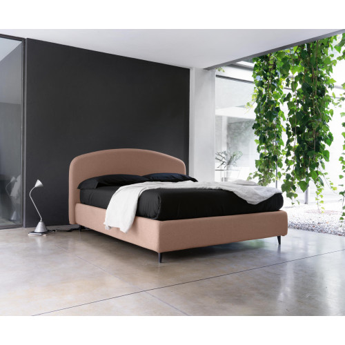 Letto matrimoniale imbottito con testata sagomata Jazz H27 Noctis