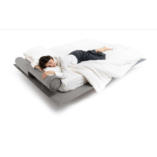 Letto matrimoniale imbottito effetto sospeso Flamingo - Noctis