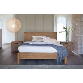 Cama matrimonial de madera Quadra