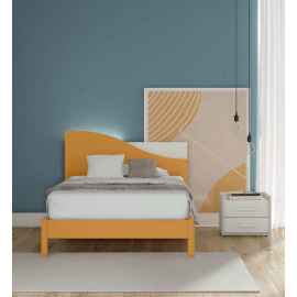 Cama Sunrise plaza y media con led Colección Volo