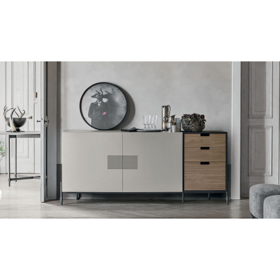 Time E sideboard with doors and drawers by Tomasella