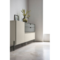Media cabinet with metal base Time C by Tomasella