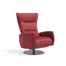 Mira swivel leather relaxation armchair by Ego Italiano
