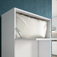 Convertible double-sided cabinet into a bed or table Maconi