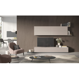 Equipped wall with TV cabinet L107