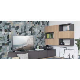 Parete attrezzata S208 Volo Collection su due pareti