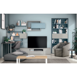 Space-saving equipped wall unit L115