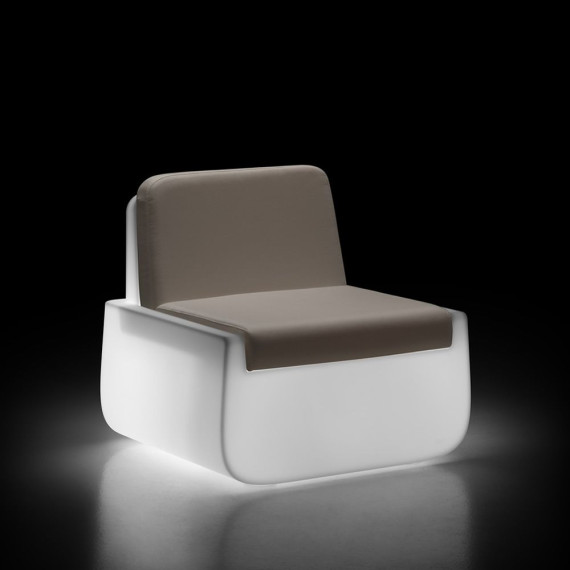 Bold outdoor armchair with/without innovative design lighting Plust Outdoor