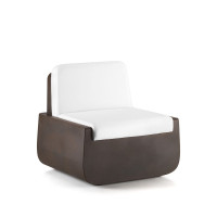 Bold outdoor armchair with/without innovative design lighting Plust Outdoor
