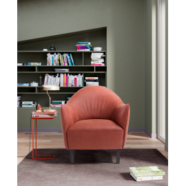 Fester Sessel Musetta aus Stoff oder Leder Ego Italiano