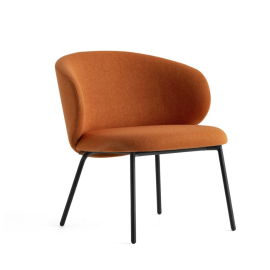 Gepolsterter Stuhl mit Metallbeinen Tuka