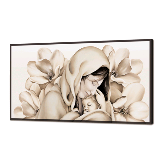 Lighted canvas painting flower embrace Pintdecor