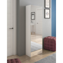 Armoire à chaussures à porte battante avec miroir Art