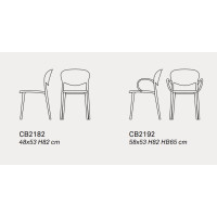Chaise Abby en polypropylène recyclé Connubia by Calligaris
