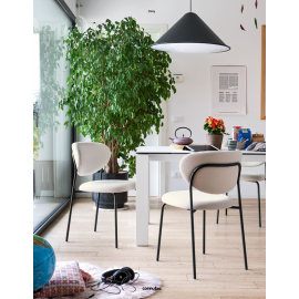 Chair with metal structure Connubia by Calligaris Cozy