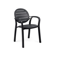Stackable outdoor chair with armrests Nardi Palma