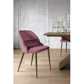 Gepolsterter Stuhl mit glatter oder geraffter Rückenlehne, Jasmine Sedit