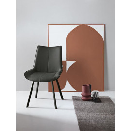 Gepolsterter Stuhl aus Vintage-Kunstleder Clodia Capodarte